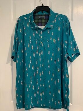WILLIAM MURRAY Kentucky Derby Polo Horse Racing Lightweight Golf Shirt XL